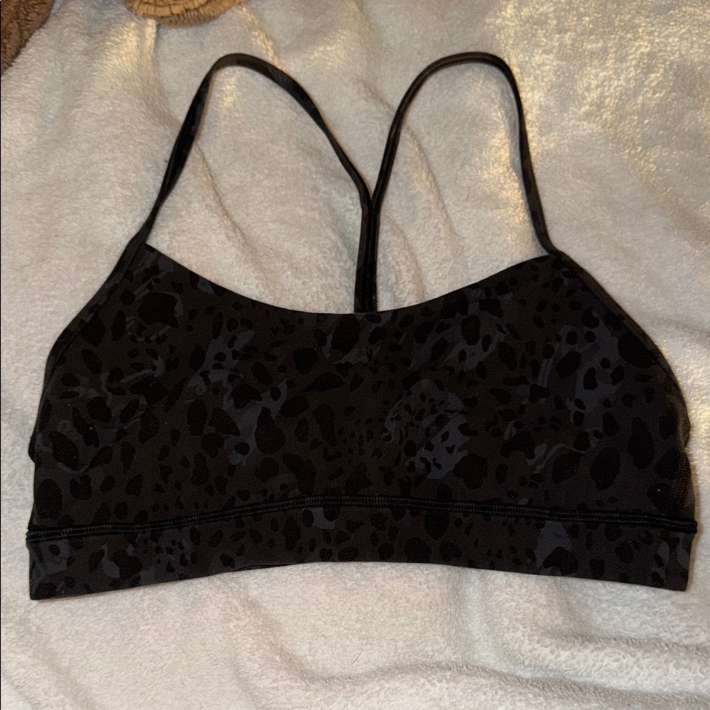Lululemon Athletica Black Leopard Sports Bra